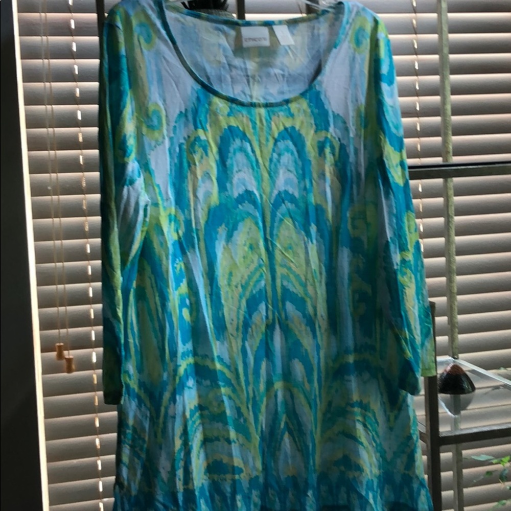 Chico’s water color 3/4 sleeve blouse